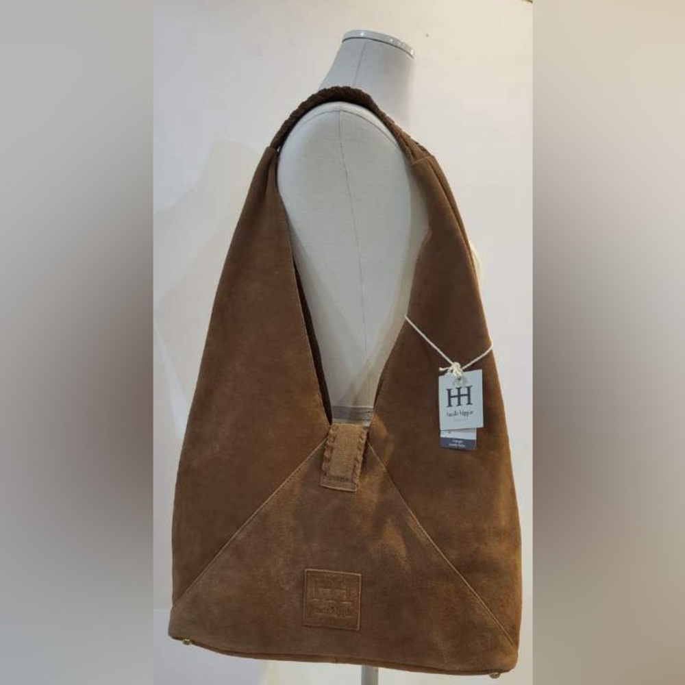 💎Price Drop..HAUTE HIPPIE Triangle suede leather hobo bag